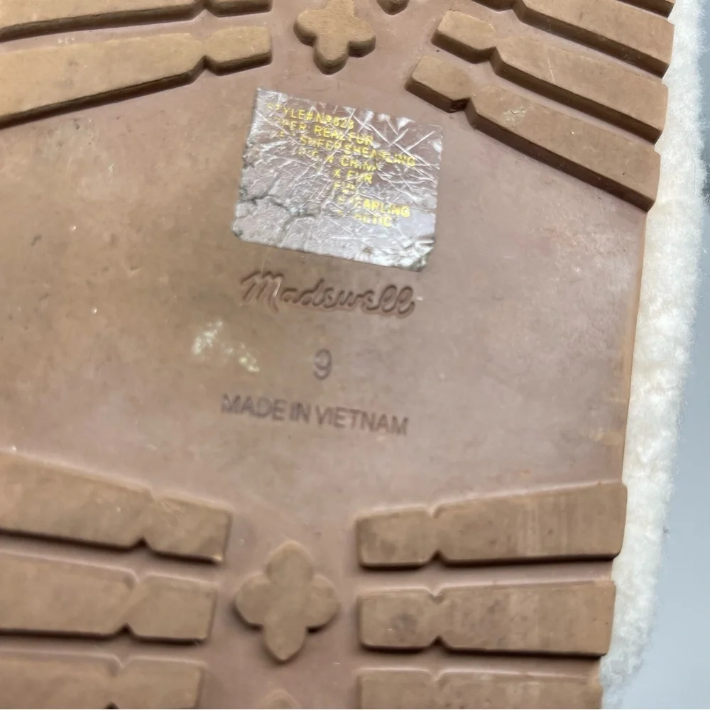 Madewell Cream Faux-Shearling Slip-On Clog Mules - Picture 5 of 7